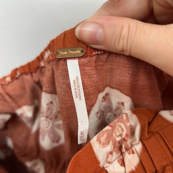 $128 Free People Orange Strapless Leanna Tube Midi Dress XL Beach Vacation Boho - Picture 6 of 6